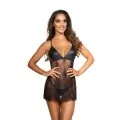 Babydoll & String Schwarz V-9789 von Axami