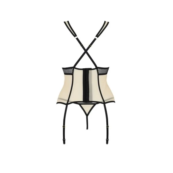 Viena Size Plus Korsett & Tanga beige von Passion Size Plus kaufen | Fesselliebe