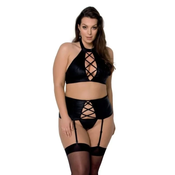 Nancy Size Plus 3er Set schwarz von Passion Size Plus kaufen | Fesselliebe