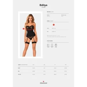 Editya Korsett Schwarz von Obsessive