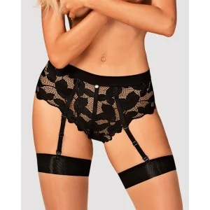 Editya Garter Höschen Schwarz von Obsessive