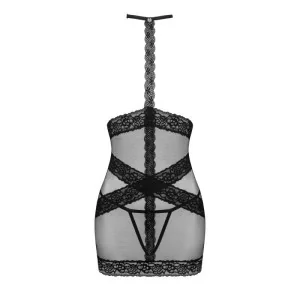 Lacrisia Chemise & Tanga Schwarz von Obsessive