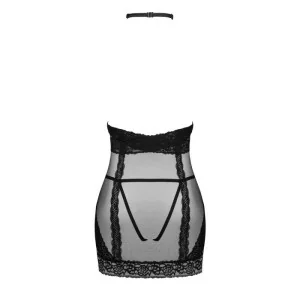 Lacrisia Chemise & Tanga Schwarz von Obsessive
