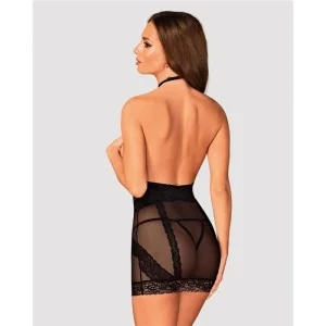 Lacrisia Chemise & Tanga Schwarz von Obsessive