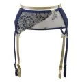 Strumpfgürtel Blau-Beige V-9332 von Axami