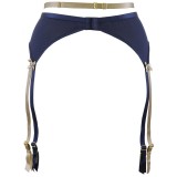 Strumpfgürtel Blau-Beige V-9332 von Axami | Fesselliebe.de
