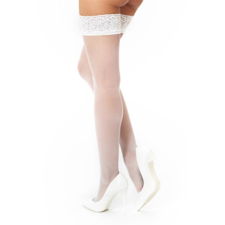 Halterlose Weiss 15den H012 von Kotek | Fesselliebe.de