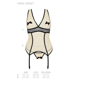 Viena Korsett & Tanga Beige von Passion-Exklusiv