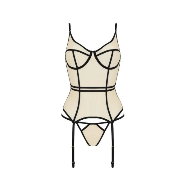 Serara Korsett & Tanga beige von Passion-Exklusiv kaufen | Fesselliebe