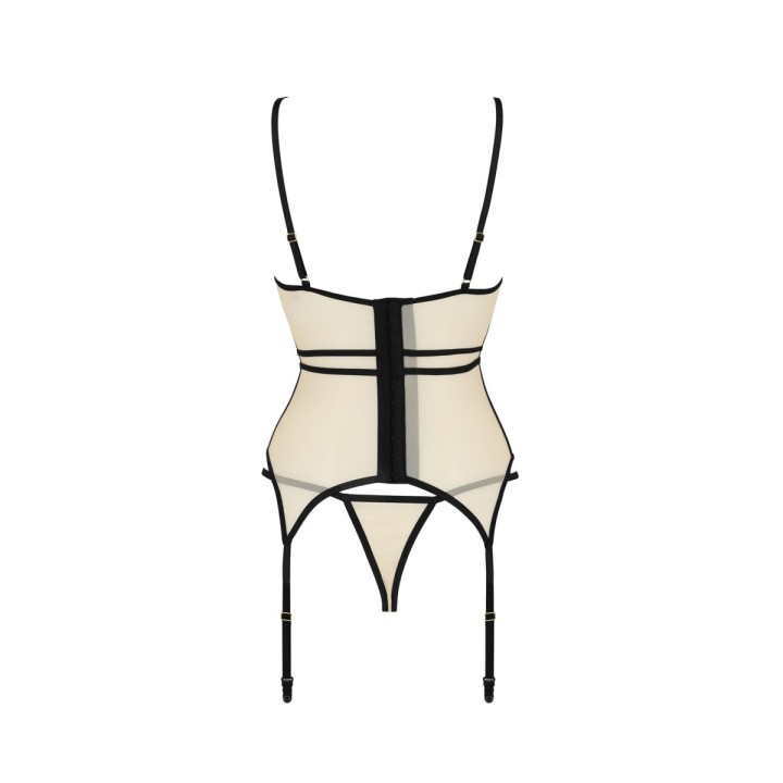 Serara Korsett & Tanga Beige von Passion-Exklusiv | Fesselliebe.de