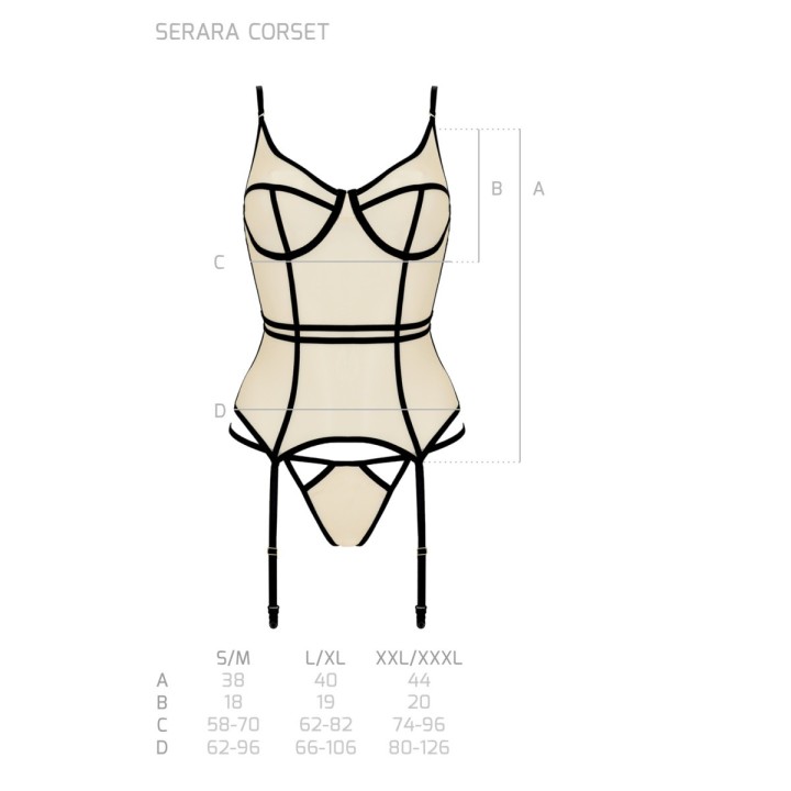 Serara Korsett & Tanga Beige von Passion-Exklusiv | Fesselliebe.de