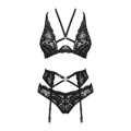 Alessya 3er Set Schwarz von Obsessive