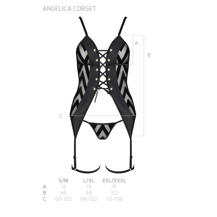 Angelica Korsett & Tanga Schwarz von Passion-Exklusiv | Fesselliebe.de