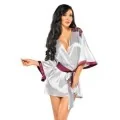 Summer Peignoir & Tanga Silber von Beauty Night Fashion