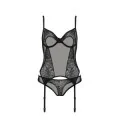 Eco Selaginella Korsett & Tanga Schwarz von Passion Eco Collection