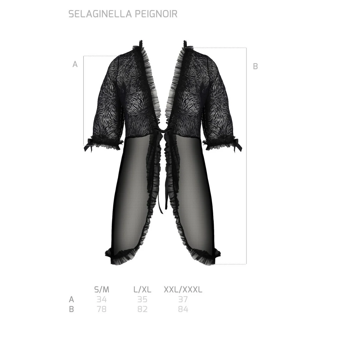 Eco Selaginella Peignoir schwarz von Passion Eco Collection kaufen | Fesselliebe