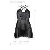 Eco Selaginella Chemise & Tanga Schwarz von Passion Eco Collection | Fesselliebe.de
