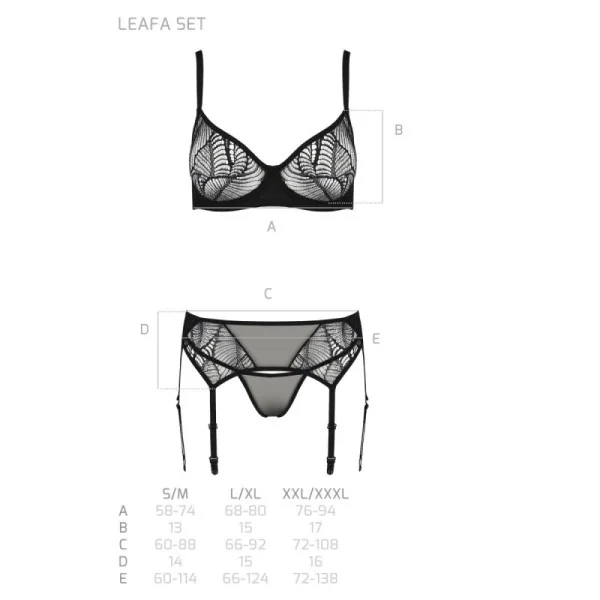 Eco Leafa 3er Set schwarz von Passion Eco Collection kaufen | Fesselliebe