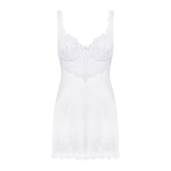 Amor Blanco Bügel Chemise & Tanga Weiss von Obsessive | Fesselliebe.de