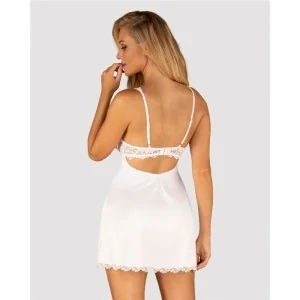 Amor Blanco Bügel Chemise & Tanga Weiss von Obsessive