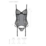 Eco Leafa Korsett & Tanga Schwarz von Passion Eco Collection | Fesselliebe.de