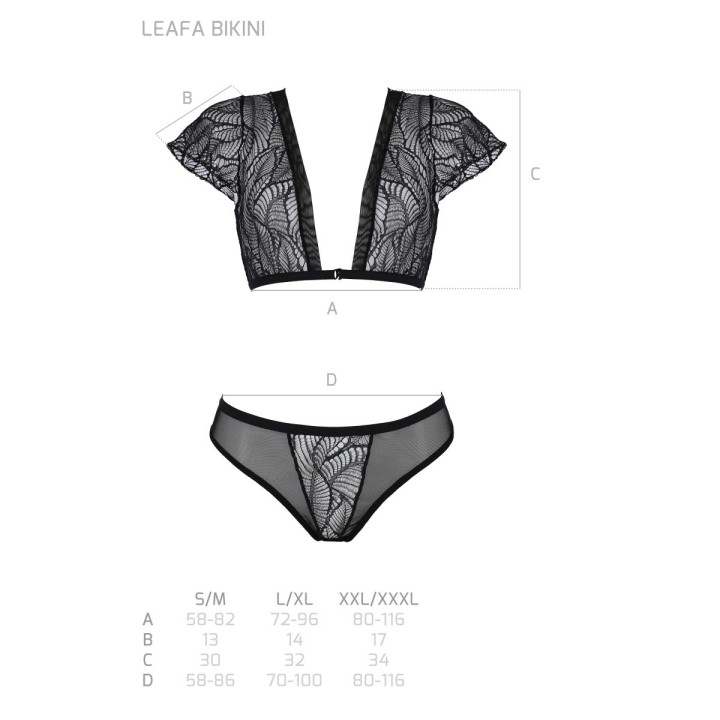 Eco Leafa Bikini Schwarz von Passion Eco Collection | Fesselliebe.de