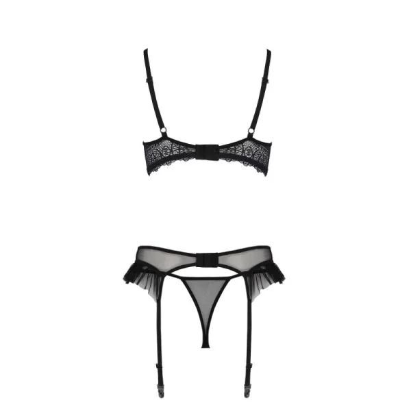 Eco Kerria 3er Set mit offenem BH schwarz von Passion Eco Collection kaufen | Fesselliebe