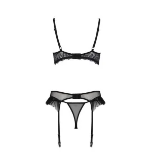 Eco Kerria 3er Set mit offenem BH Schwarz von Passion Eco Collection