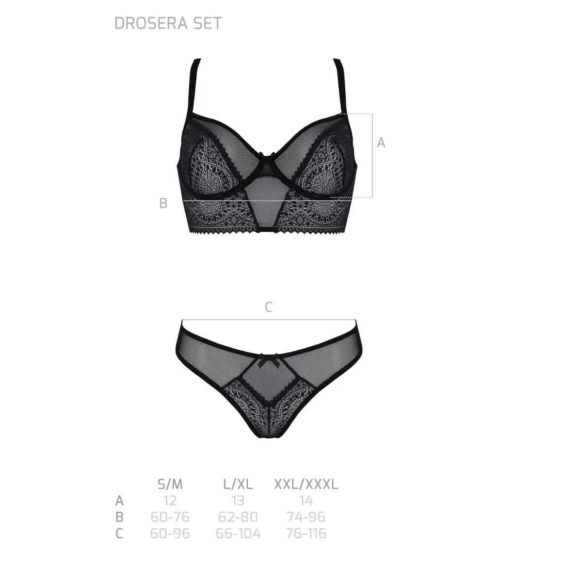 Eco Drosera 2er Set Schwarz von Passion Eco Collection | Fesselliebe.de
