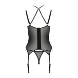 Eco Drosera Korsett & Tanga Schwarz von Passion Eco Collection | Fesselliebe.de