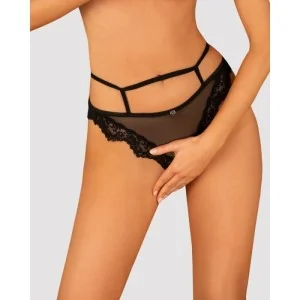 Setilla Offener Schritt Höschen Schwarz von Obsessive