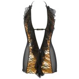 Babydoll & String Schwarz-Gold V-10029 von Axami | Fesselliebe.de