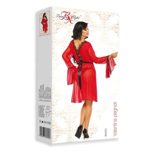 Valentina Peignoir & Tanga rot von Beauty Night Fashion kaufen | Fesselliebe