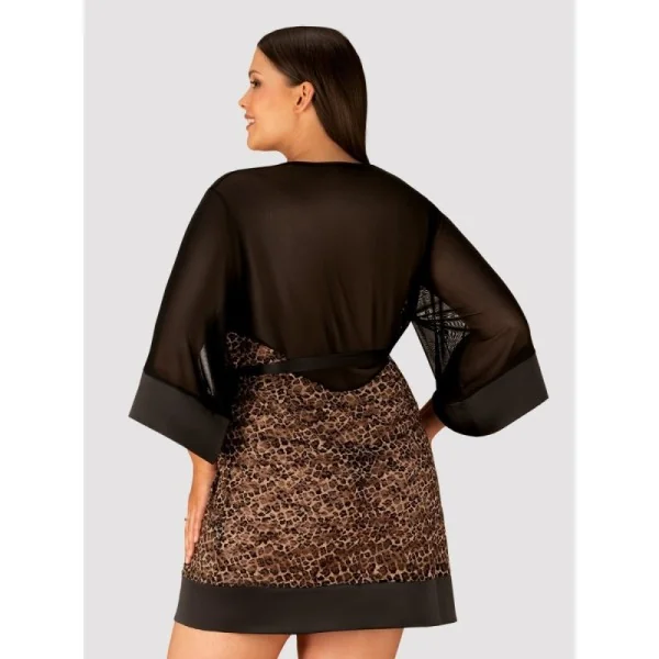 Allunes Peignoir schwarz-Leo Size Plus von Obsessive kaufen | Fesselliebe