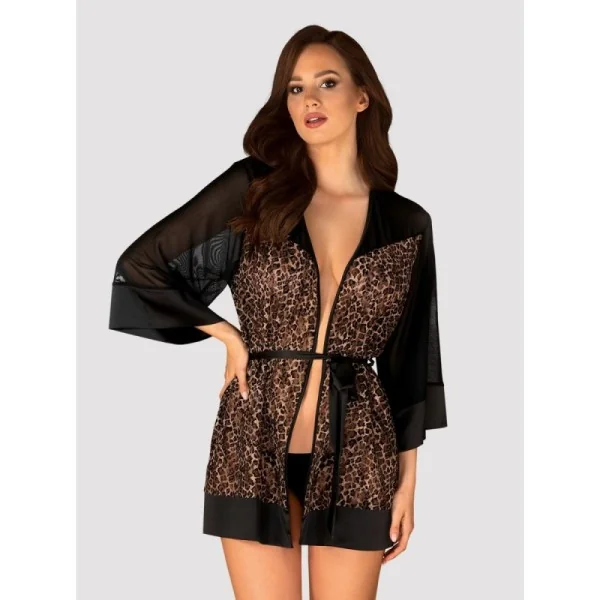 Allunes Peignoir schwarz-Leo von Obsessive kaufen | Fesselliebe