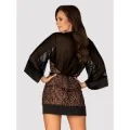 Allunes Peignoir Schwarz-Leo von Obsessive