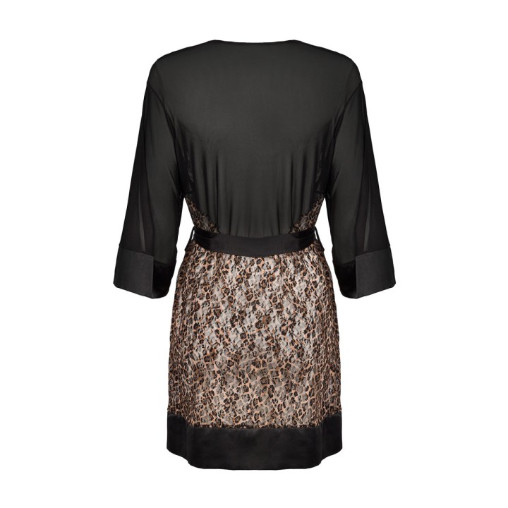 Allunes Peignoir Schwarz-Leo von Obsessive | Fesselliebe.de