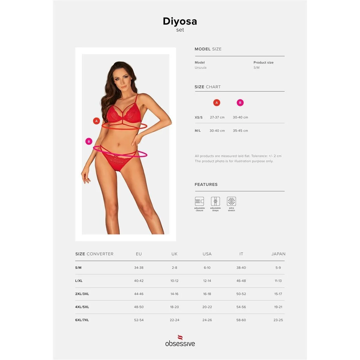 Diyosa 2er Set Rot von Obsessive | Fesselliebe.de