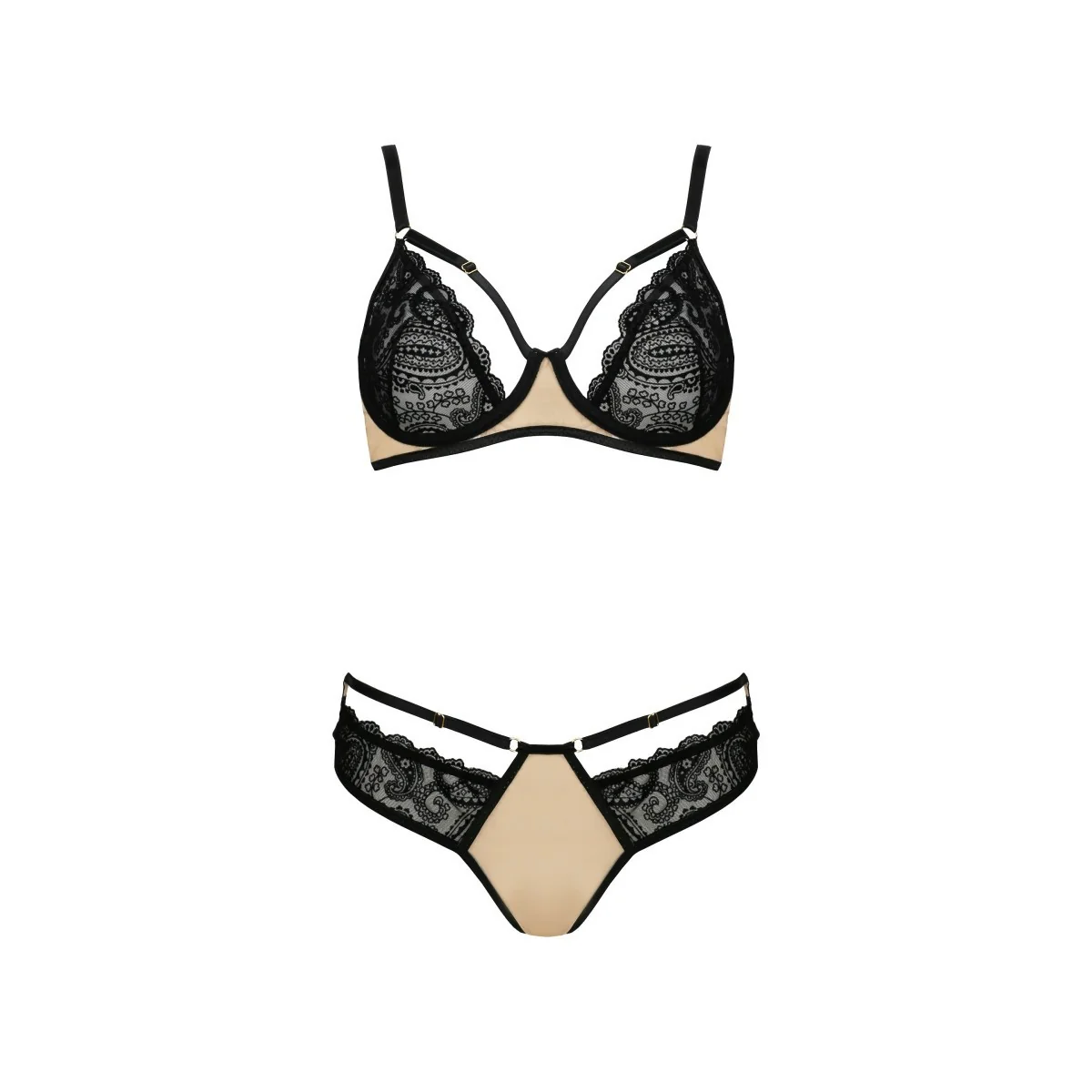 Daisy 2er Set schwarz-beige von Casmir kaufen | Fesselliebe