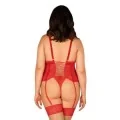 Blossmina Korsett & Tanga Rot von Obsessive