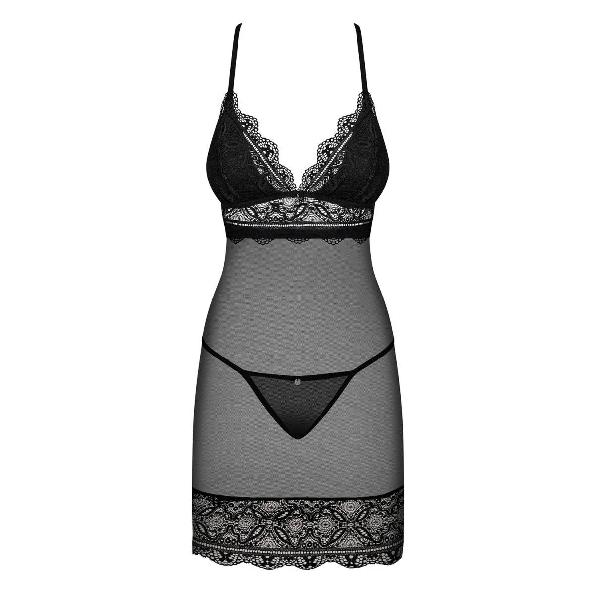 Renelia Chemise & Tanga schwarz von Obsessive kaufen | Fesselliebe