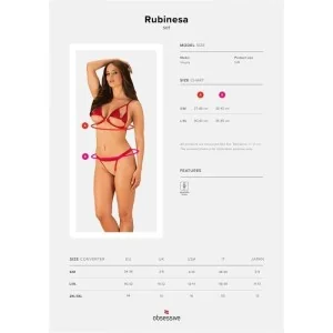 Rubinesa 2er Set Rot von Obsessive