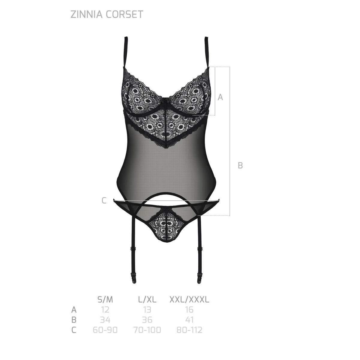Eco Zinnia Korsett schwarz von Passion Eco Collection kaufen | Fesselliebe