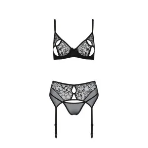 Eco Primula 3er Set mit offenem BH Schwarz von Passion Eco Collection