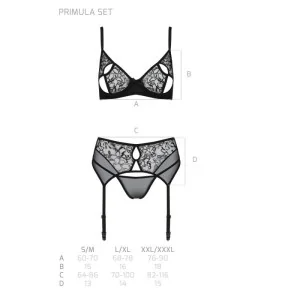 Eco Primula 3er Set mit offenem BH Schwarz von Passion Eco Collection