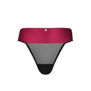 Tienesy Tanga Schwarz-Rot von Obsessive