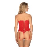 Flameria Korsett & Tanga Rot von Obsessive | Fesselliebe.de