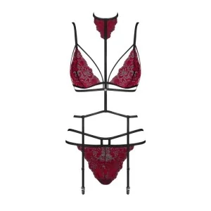 Sugestina 3er Set Rot von Obsessive