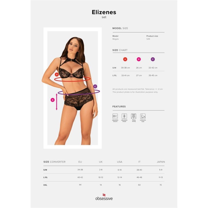 Elizenes 2er Set Schwarz von Obsessive | Fesselliebe.de