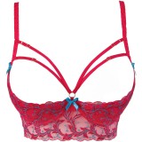 Bustier Rot mit Offenen Cups V-9671 von Axami | Fesselliebe.de